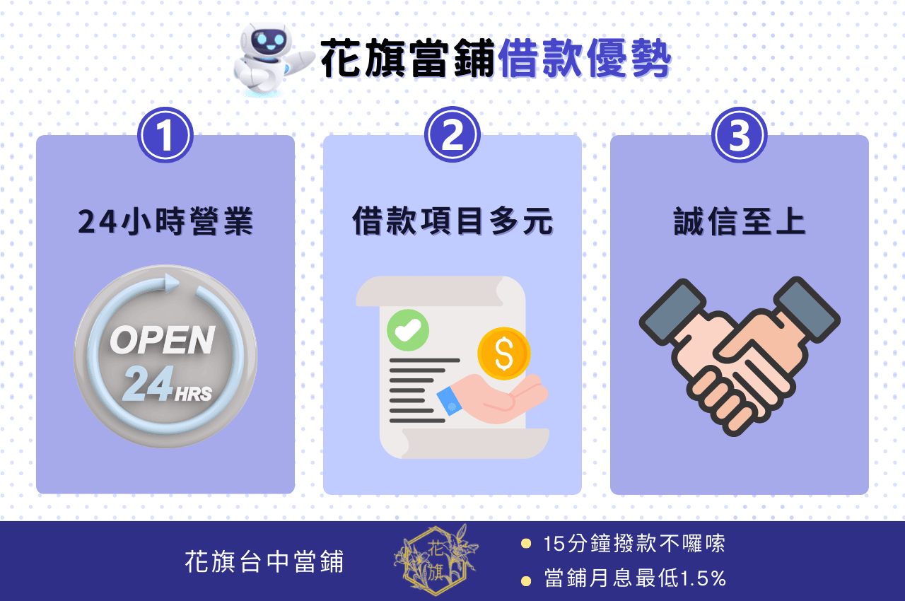 花旗台中當鋪借款優勢